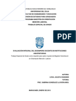 Evalución Del Desempeño Docente en Instituciones Universitarias PDF