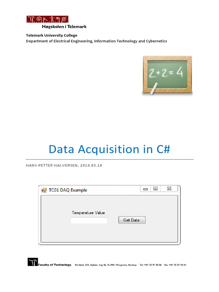 Data Acquisition in CSharp | PDF | Control Theory | Systems Engineering