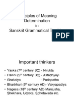 Principles of Meaning Determination in Sanskrit Grammatical Tradition