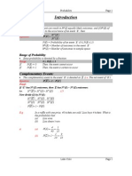 Notation:: Range of Probability