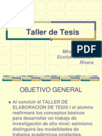 Taller de Elaboración Tesis