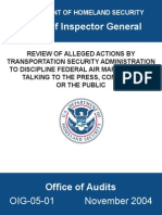 DHS Inspector General Report on MacLean Disclosure - Plan Would Start August 3, 2003