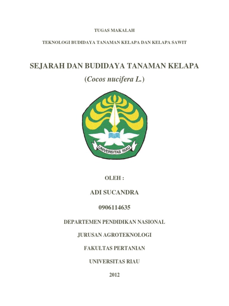 Tugas Makalah Kelapa Adi Sucandra 0906114635