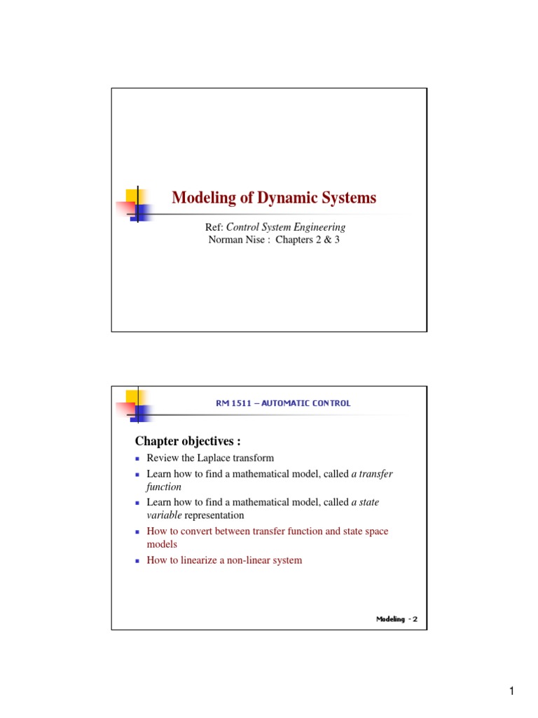Modeling of Dynamic Systemsmesin | PDF | Rotation Around A Fixed Axis ...