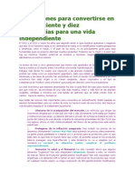 Diez Razones para Convertirse en Autosuficiente y Diez Sugerencias para Una Vida Independiente