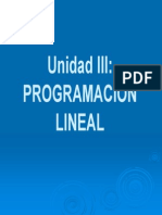 Unidad III- Programacion Lineal