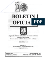 Reglamento Interior de La Policía Estatal de Seguridad Pública