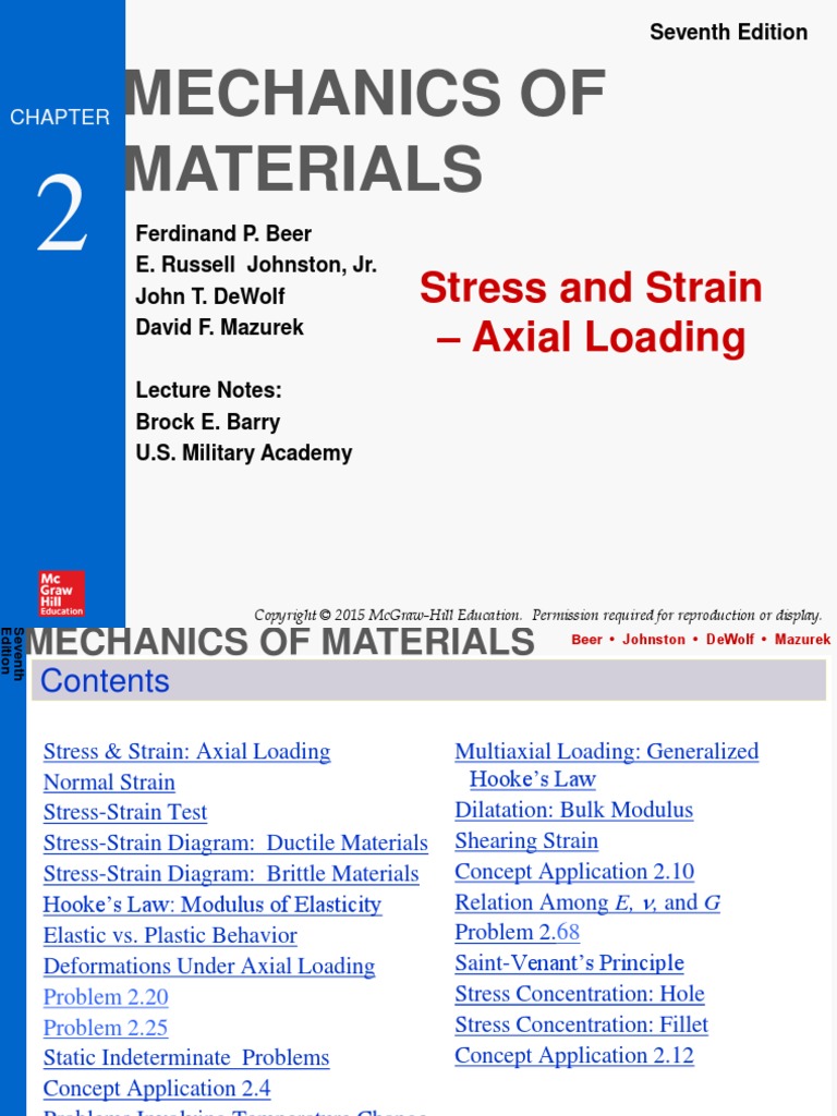 Mechanics of Materials: Stress and Strain - Axial Loading | Download ...