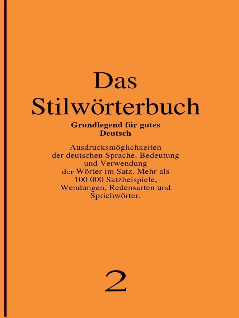 Duden Das Stilwoerterbuch