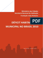 Déficit Habitacional Municipal No Brasil - 2010