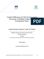 Kosmala, J. y Wallace, L. (2007) . Diferencias de Género en Las Reacciones Psicosomáticas de Los Estudiantes Afectados Por El Estrés de Los Exámenes