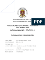 Program Ijazah Sarjana Muda Perguruan Dengan Kepujian Ambilan Januari 2011 (Semester 1)