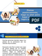 Piense Positivamente, Haga Su Plan Para Bajar de Peso y Logre Su Objetivo