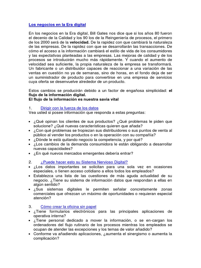 Negocios en la Era Digital: Transformación | PDF | Red de computadoras ...