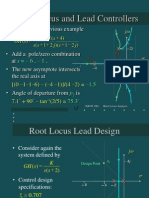 Root Locus and Lead Controllers: - Consider The Previous Example