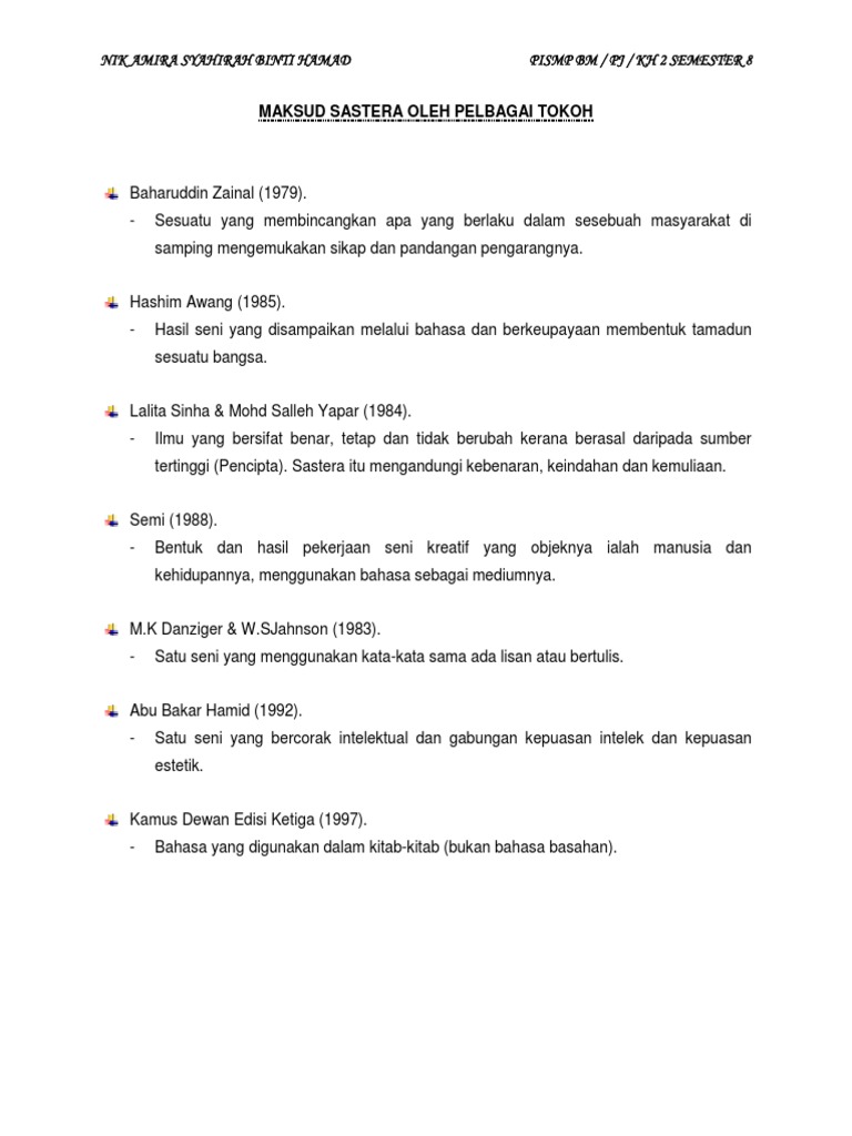 Maksud Sastera Oleh Pelbagai Tokoh Pdf