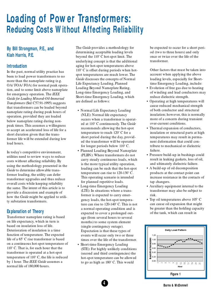 Loading Power Transformers Beyond Nameplate Ratings PDF Electrical