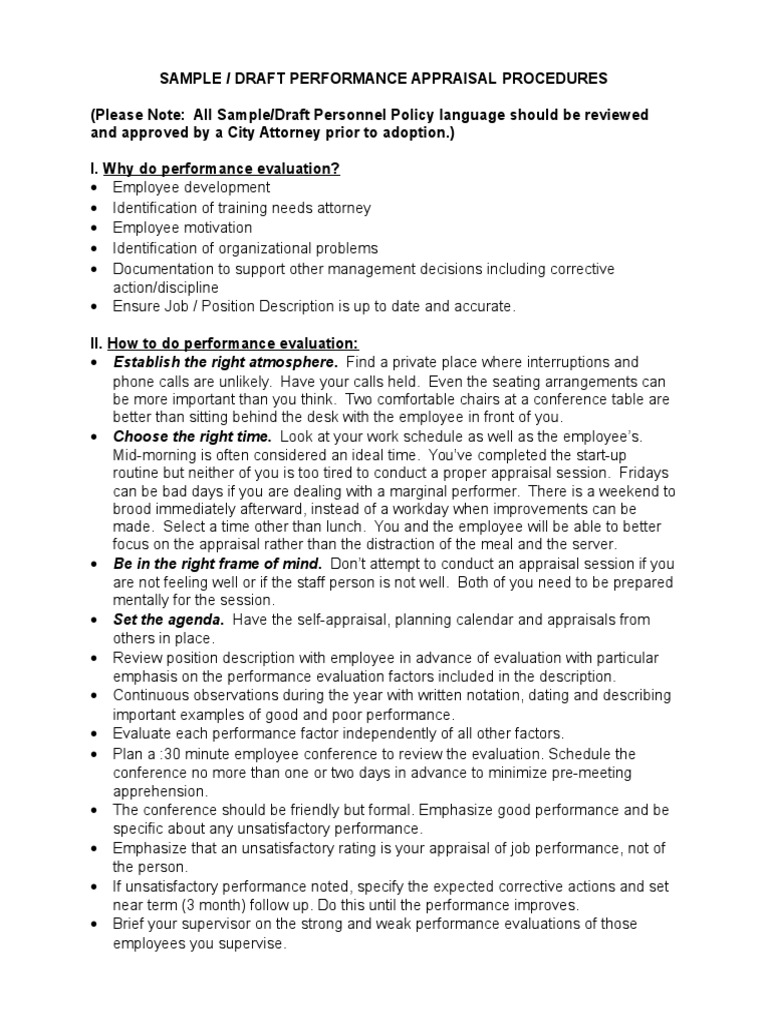 Sample Employee Evaluation  PDF  Performance Appraisal