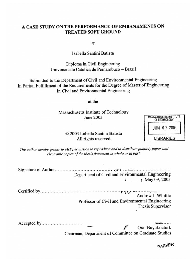 Embankment Performance on Soft Ground | PDF | Elasticity (Physics ...