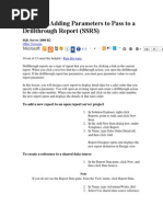 Lesson 5 Adding Parameters to Pass to a Drillthrough Report