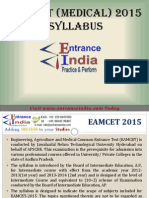 EAMCET Medical Syllabus by Entranceindia