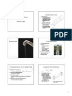 9.2 Fluid Dynamics Streamline Flow: Bernoulli's Law