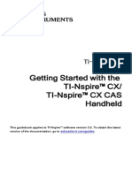 Getting Started With The TI-Nspire™ CX/ TI-Nspire™ CX CAS Handheld
