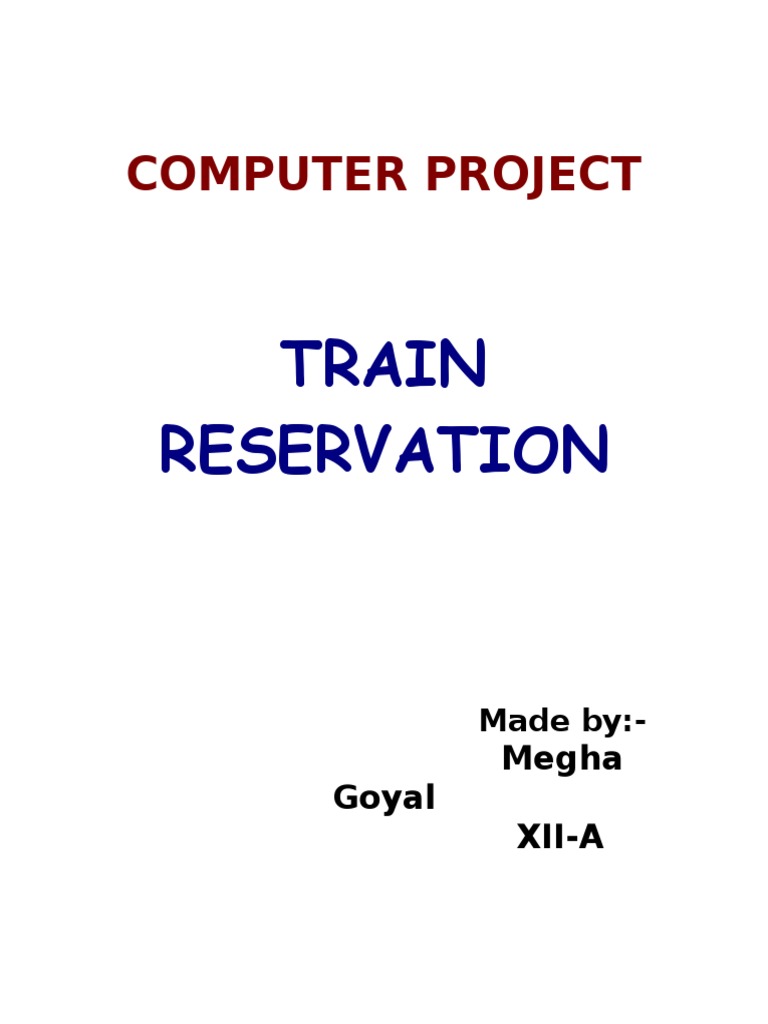 C++ Train Reservation System Code | PDF | System Software | Software ...