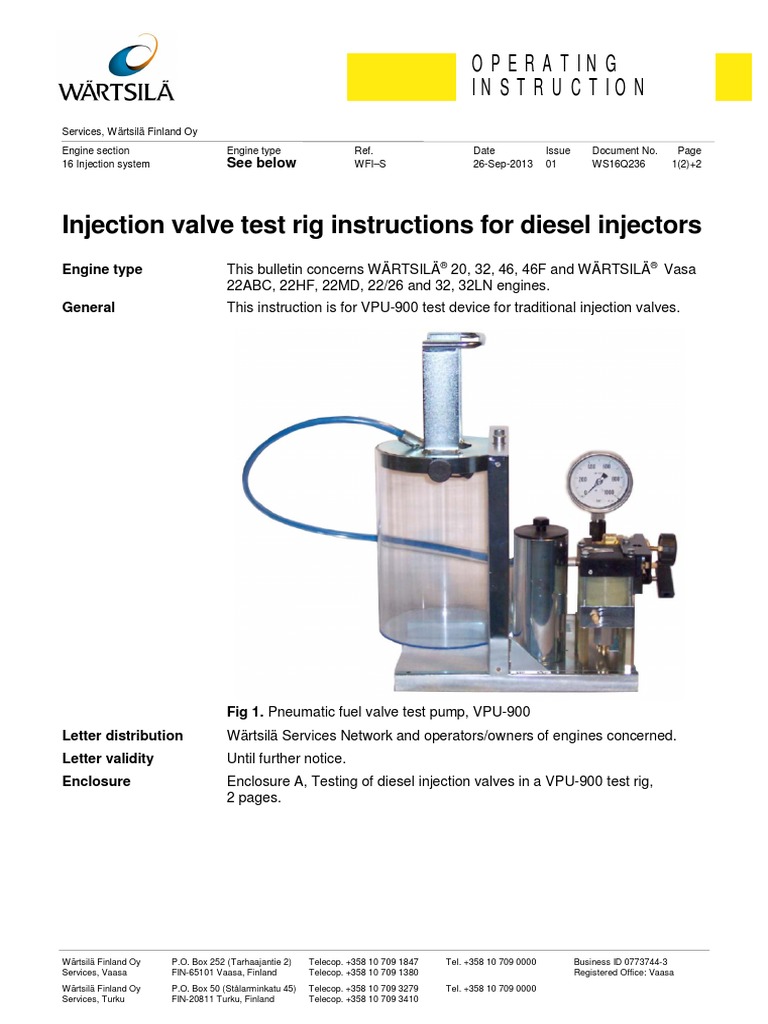 Injection Valve Test Rig | PDF | Valve | Diesel Engine