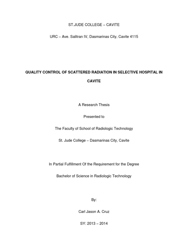radiography undergraduate thesis topics