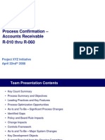 Process Confirmation - Accounts Receivable R-010 Thru R-060: Project XYZ Initiative April 22nd 2008