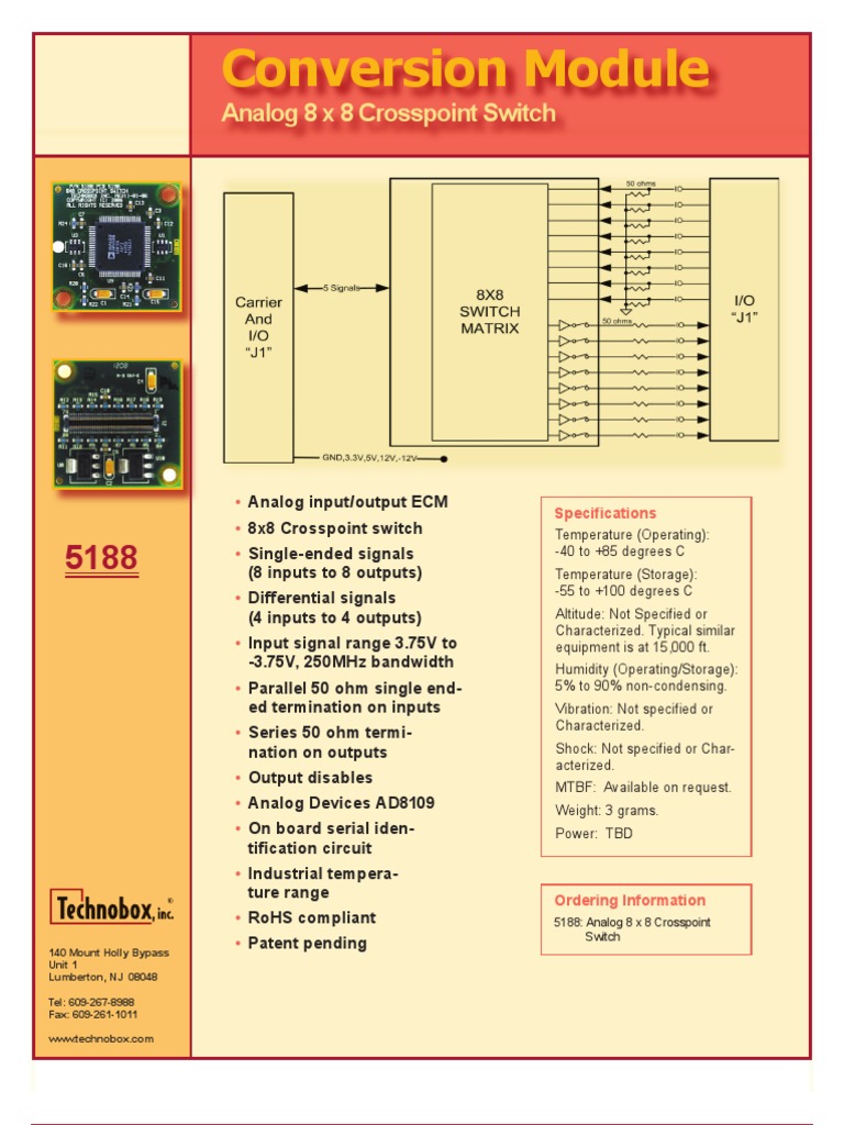 Datasheet ECM 5188 Analog 4pgv1 A80901 Press | PDF | Input/Output ...