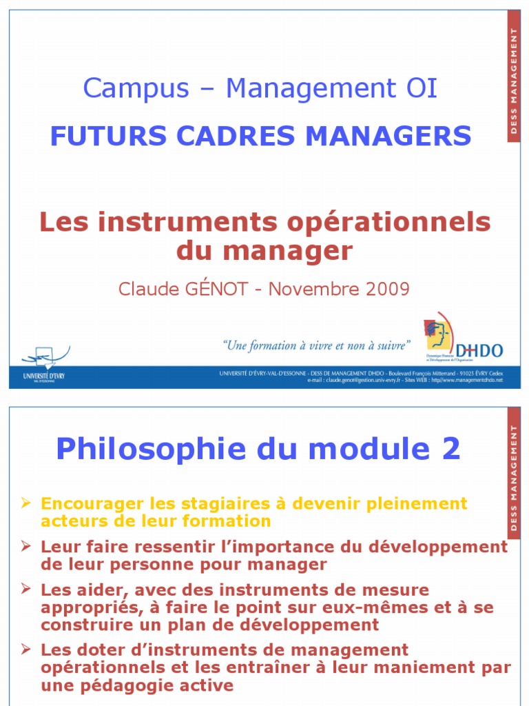 Instruments de Management Opérationnels | PDF | Compétence (Ressources ...