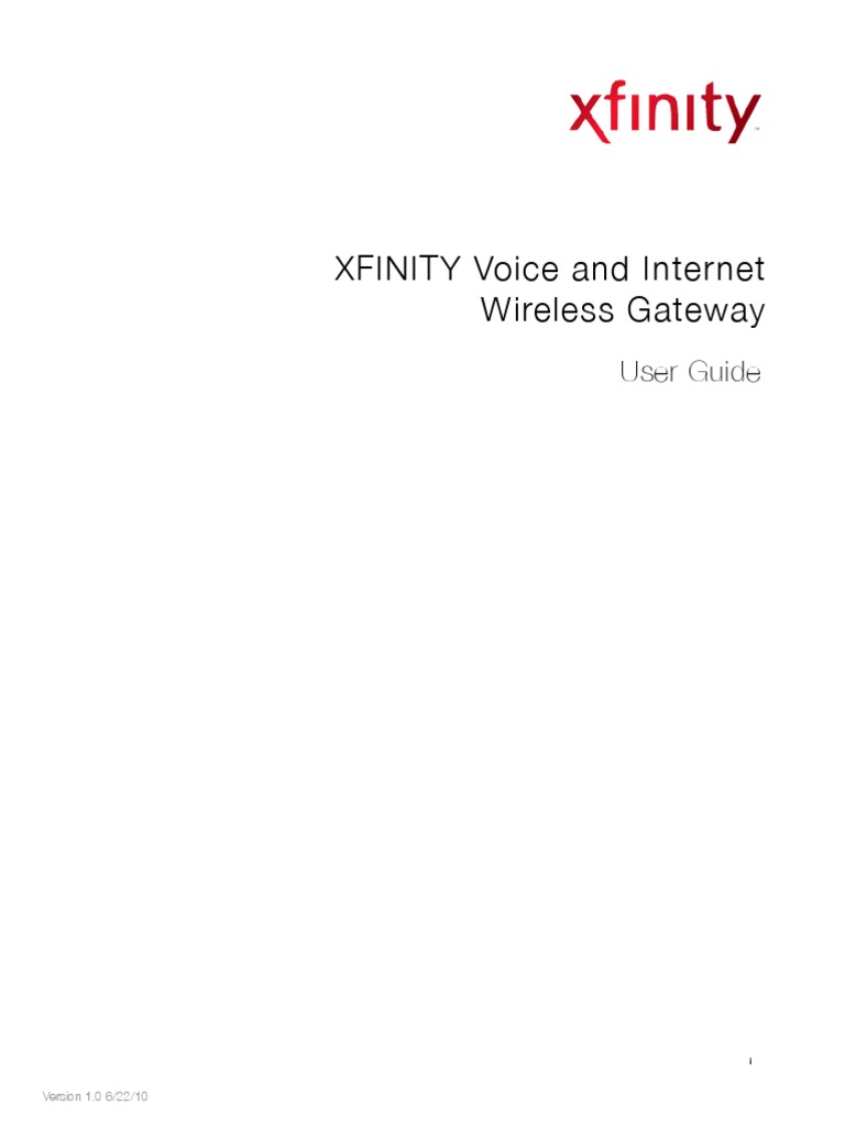 XFINITY Voice and Wireless Gateway User Guide