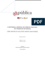 A Natureza Jurídica Do Direito Coletivo Do Trabalho No Brasil - Rodrigo Coimbra