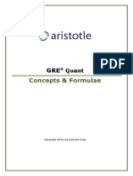 GRE Quant Concepts & Formulae