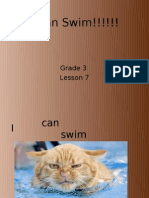 I Can Swim!!!!!!: Grade 3 Lesson 7