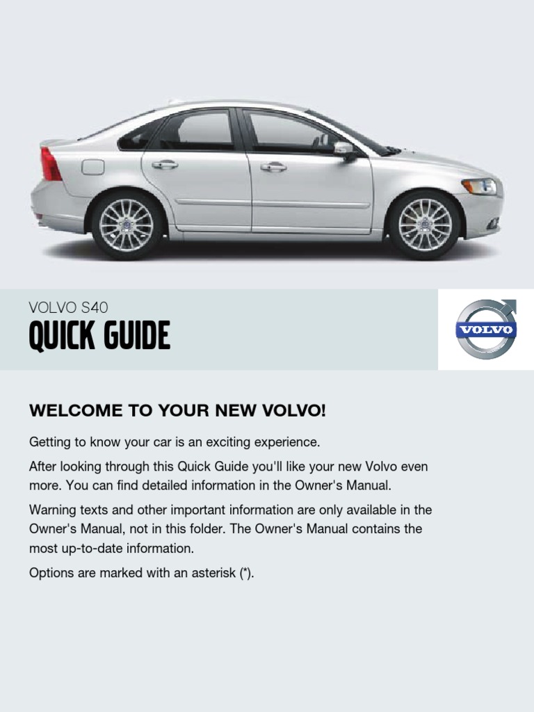 Quick Guide To Your New Volvo!