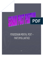 Pendidikan Mental Post - Partum & Laktasi