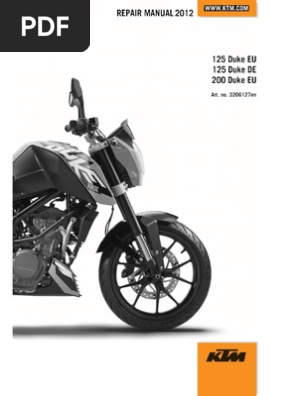 Ktm Duke 125 200 2012 Workshop Repair Manual Esportes