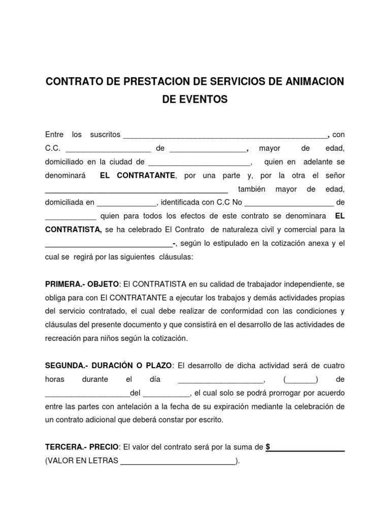 Formato Contrato | PDF | Gobierno | Business
