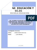 Tesina Sobe El Miedo A La Derrota en Ernets Hemingay