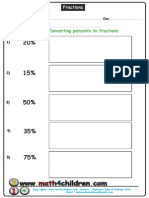 Converting Fractions To Percents