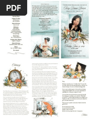Funeral Program Design