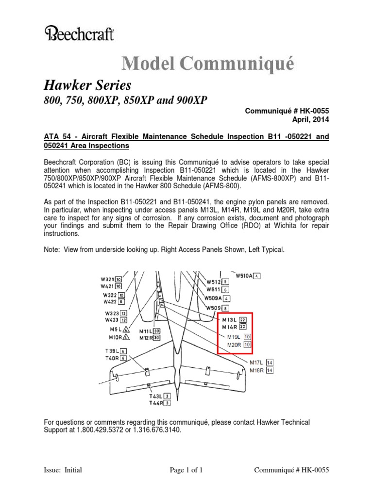 Hawker 800XP Inspection Guidelines PDF Technology Engineering
