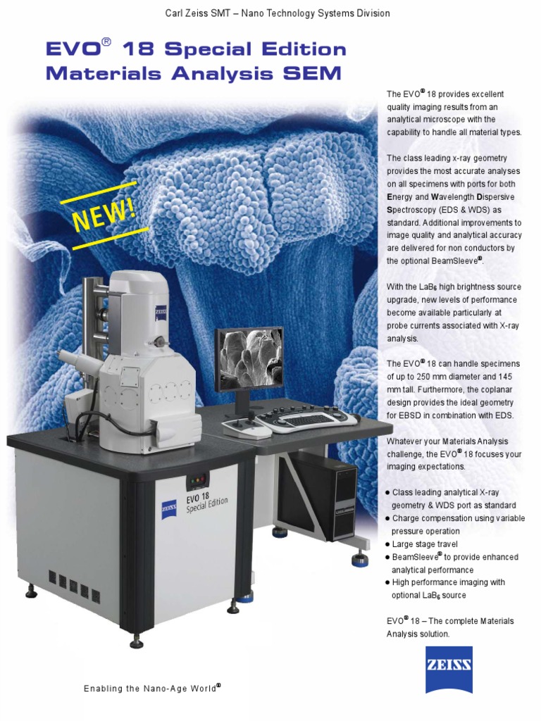 EVO 18 Flyer | PDF | Scanning Electron Microscope | Optics
