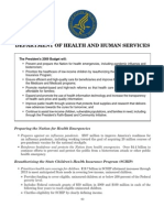 Department of Health and Human Services: The President's 2009 Budget Will