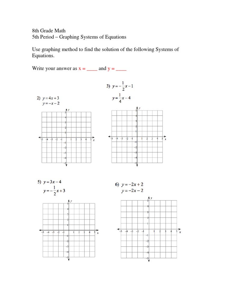 Graphing Systems of Equations Guide | PDF | Teaching Methods & Materials