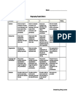 Biography Project Rubric