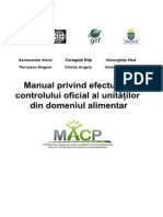 Manual Privind Efectuarea Controlului Oficial Al Unitatilor Din Domeniul Alimentar